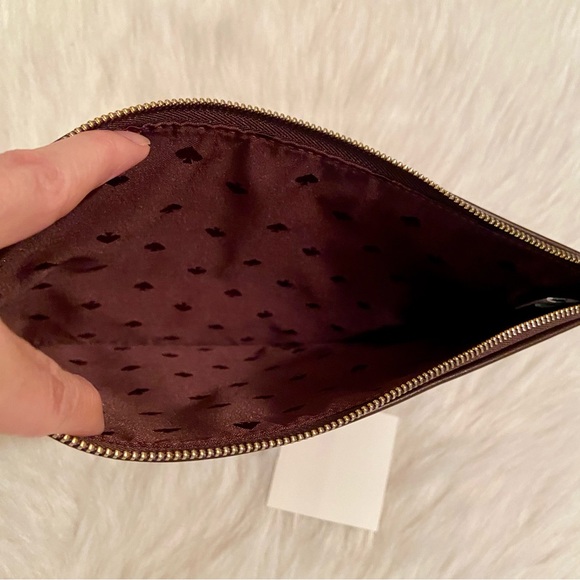 ✨LIKE NEW! Kate Spade Plaid Large Zipper Pouch Clutch - Picture 3 of 4